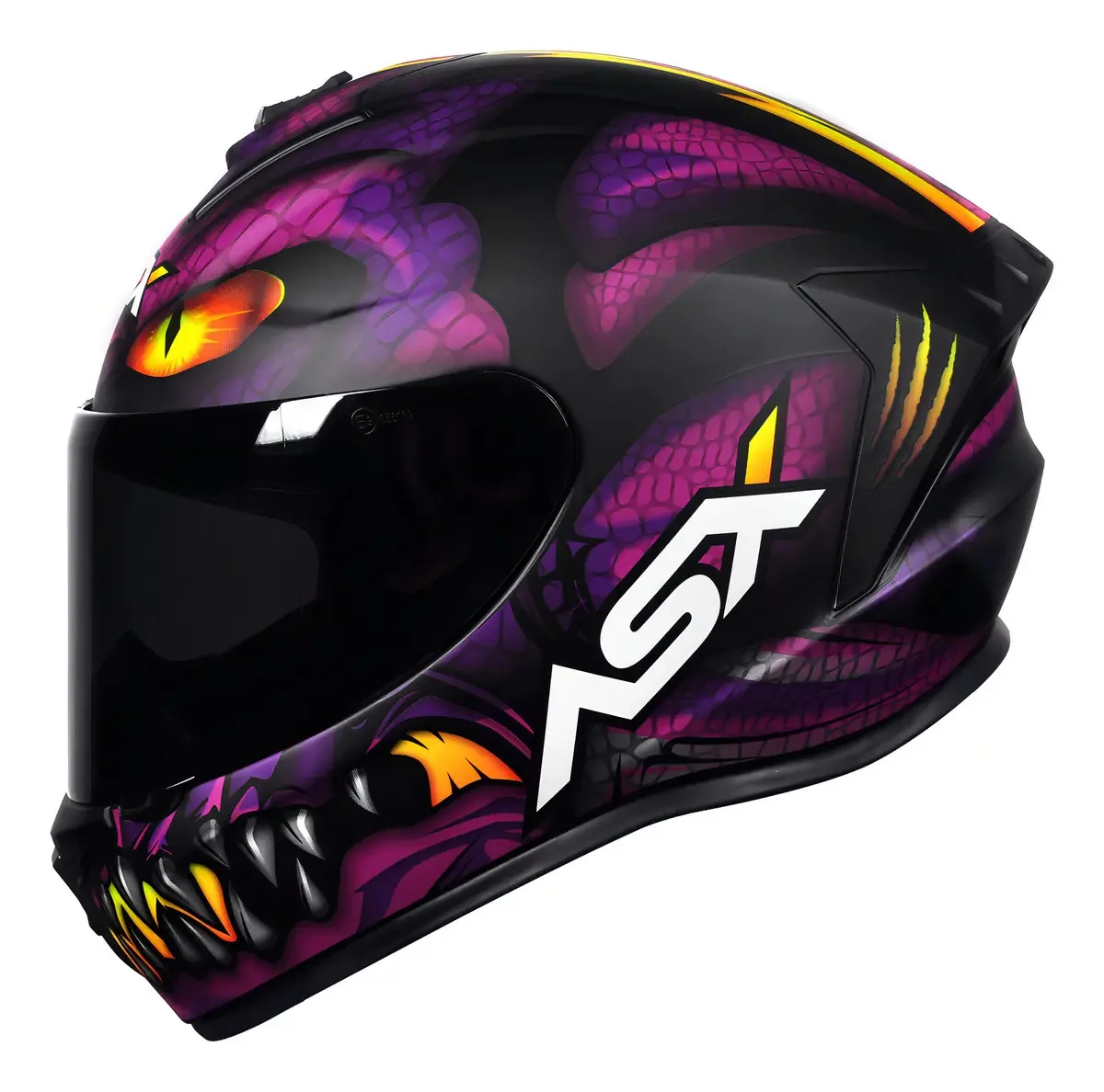 Capacete Asx Draken Raptor Fosco Violeta + Viseira Fumê