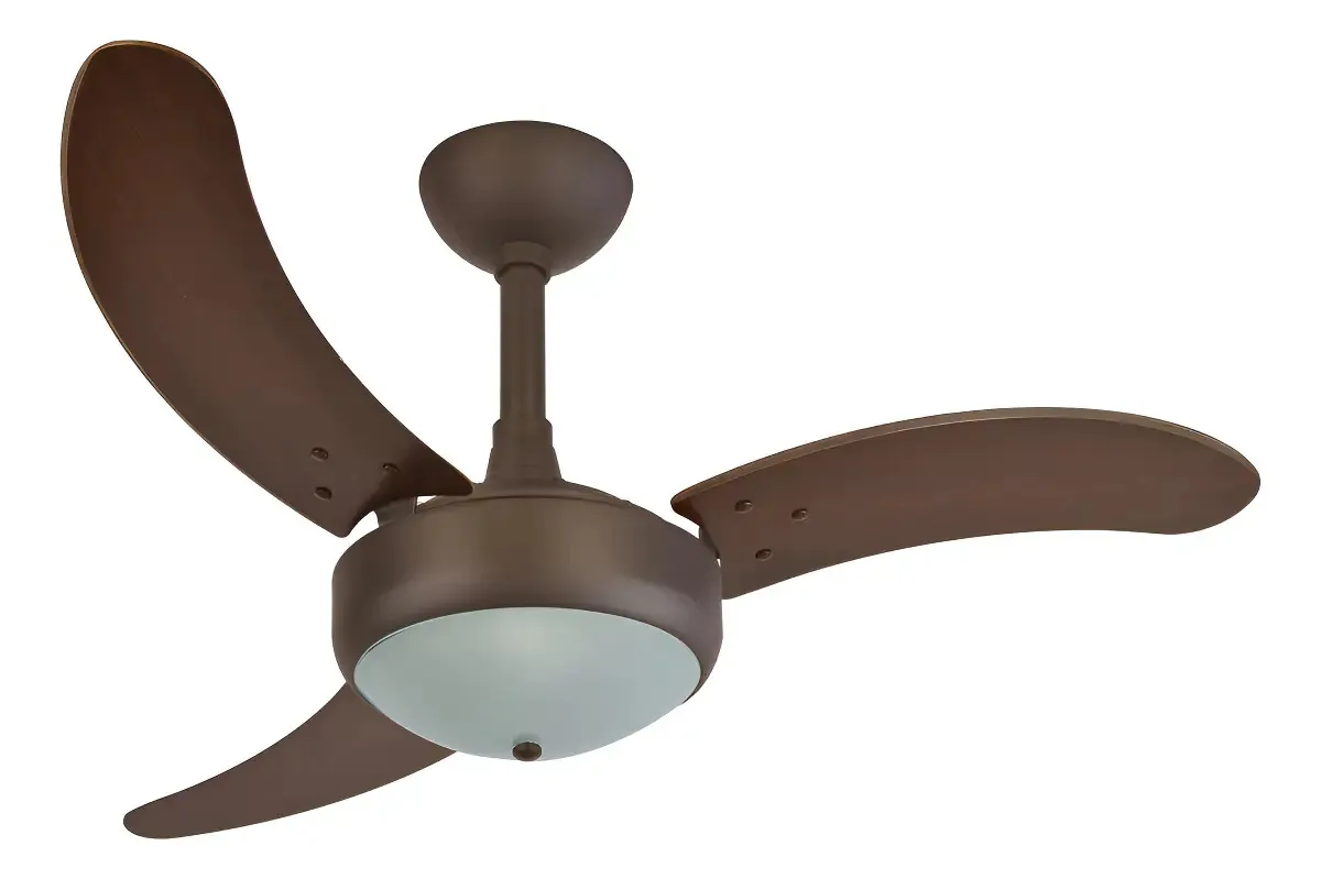Ventilador de Teto Infinityled18 Lux com 3 Pás de MDF Tabaco e Função Turbo, Marrom