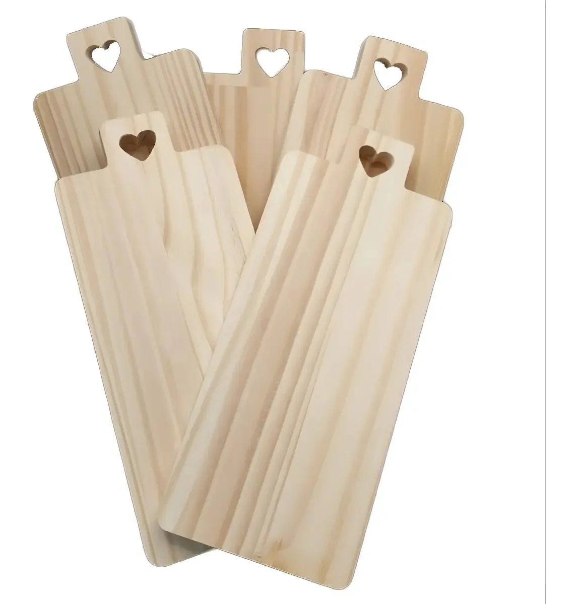 Kit 5 Tábuas Retangulares 28x12cm Mesa Posta Petisco Frios Retangular