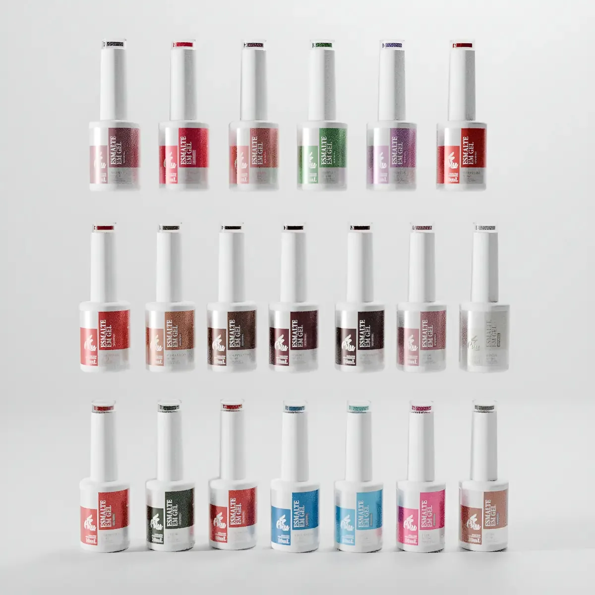 Linha De Esmaltes Completa Psiu Led/uv - Variadas