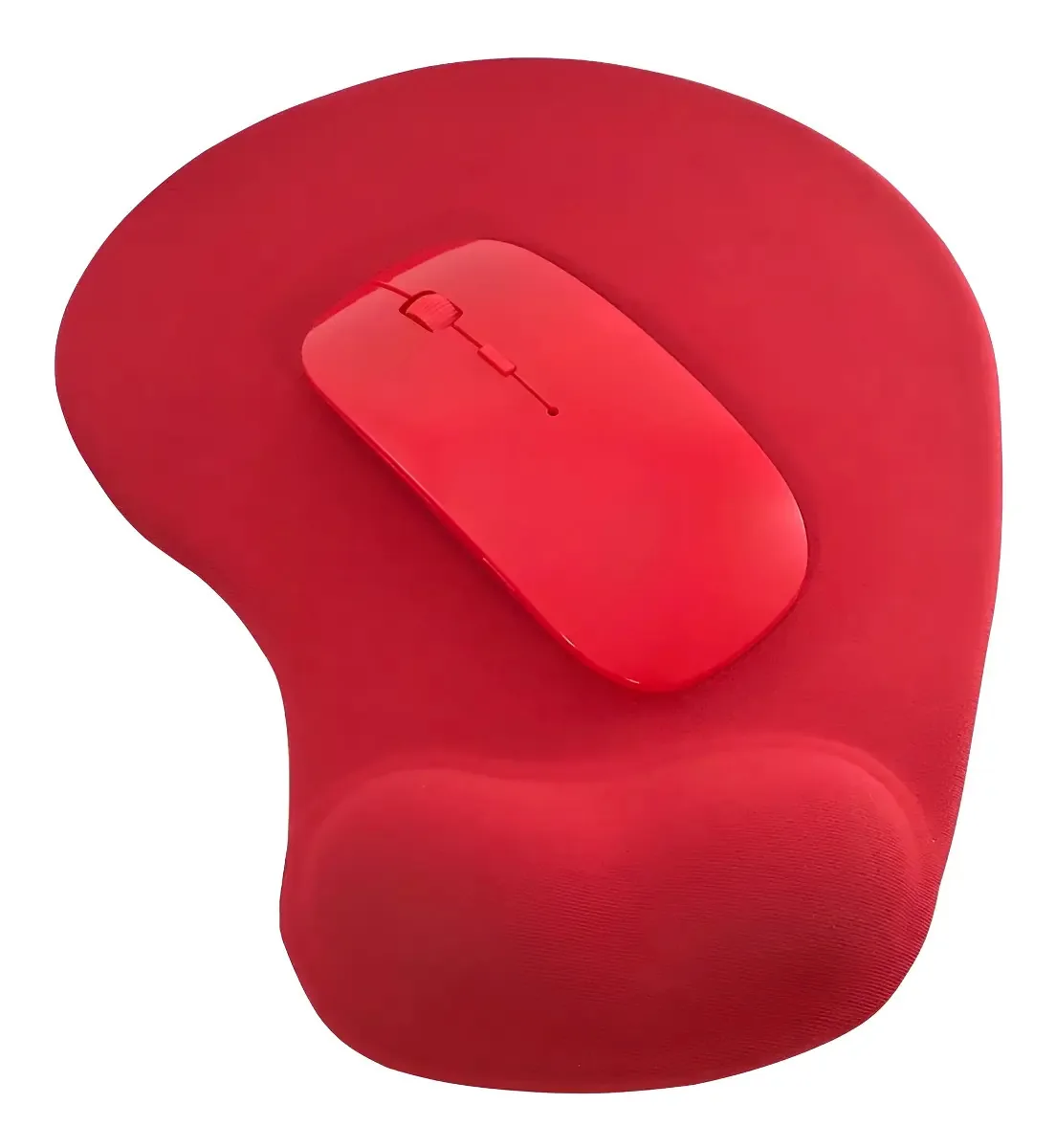 Kit Mouse Sem Fio E Mouse Pad Ergonômico Topget Vermelho Vermelho