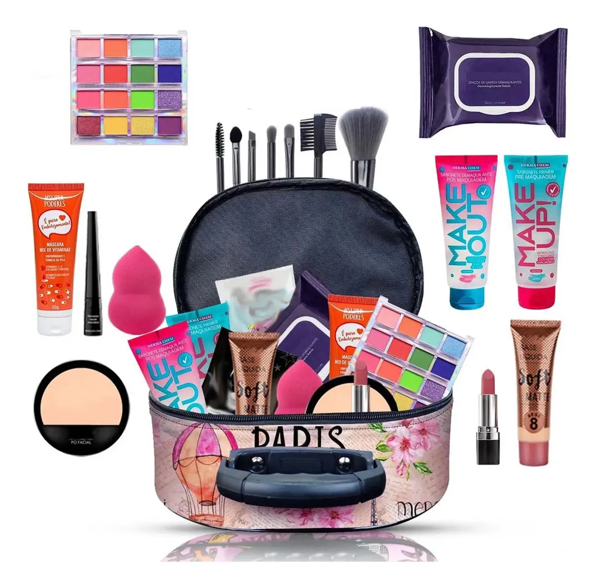 Maleta De Maquiagem Completa Belle Angel + Bz13