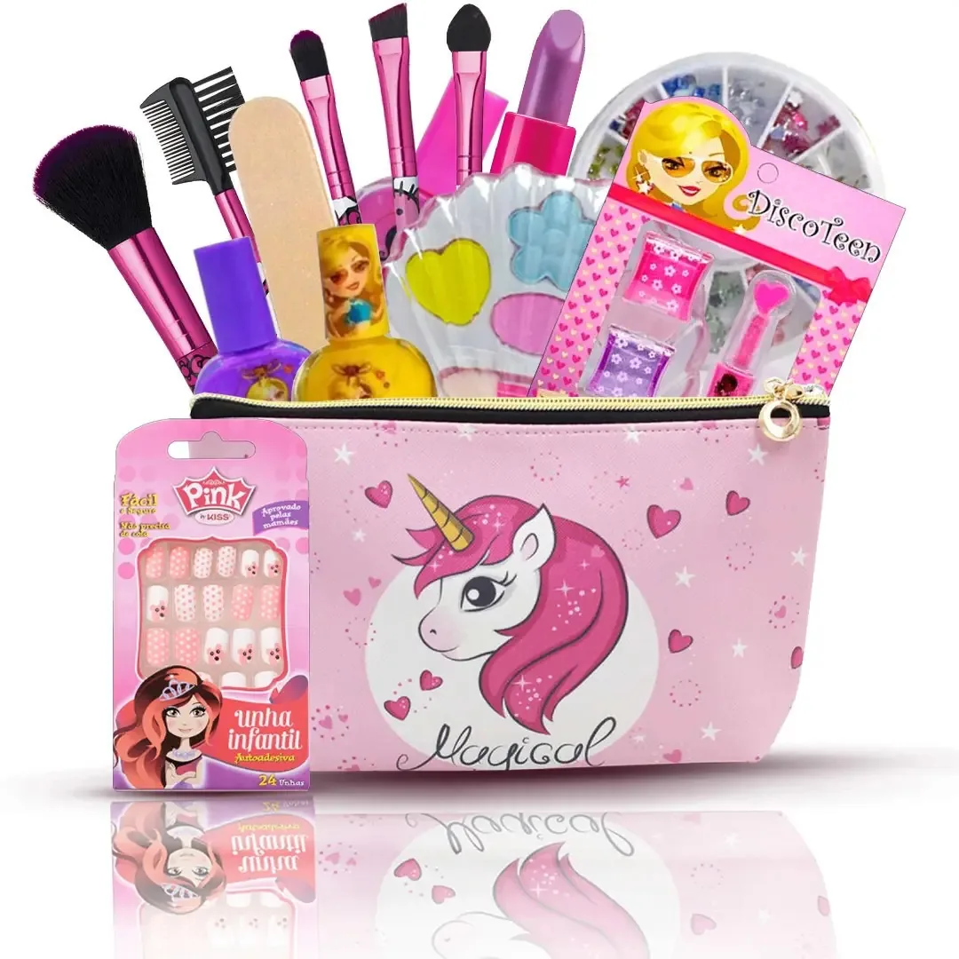 Combo Necessaire Infantil + Kit De Maquiagem Completo Bz103