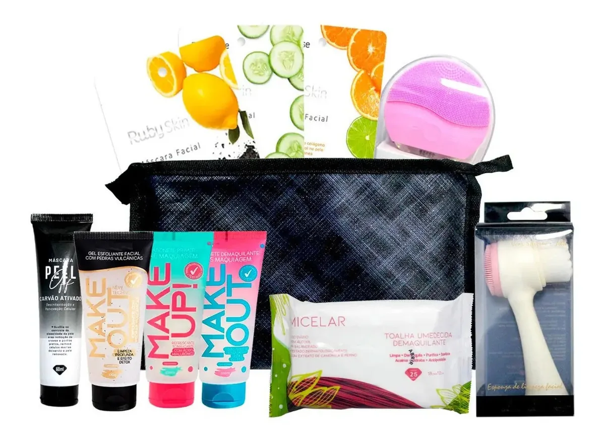 Kit Completo Beleza Para Limpeza De Pele + Esponja Elétrica
