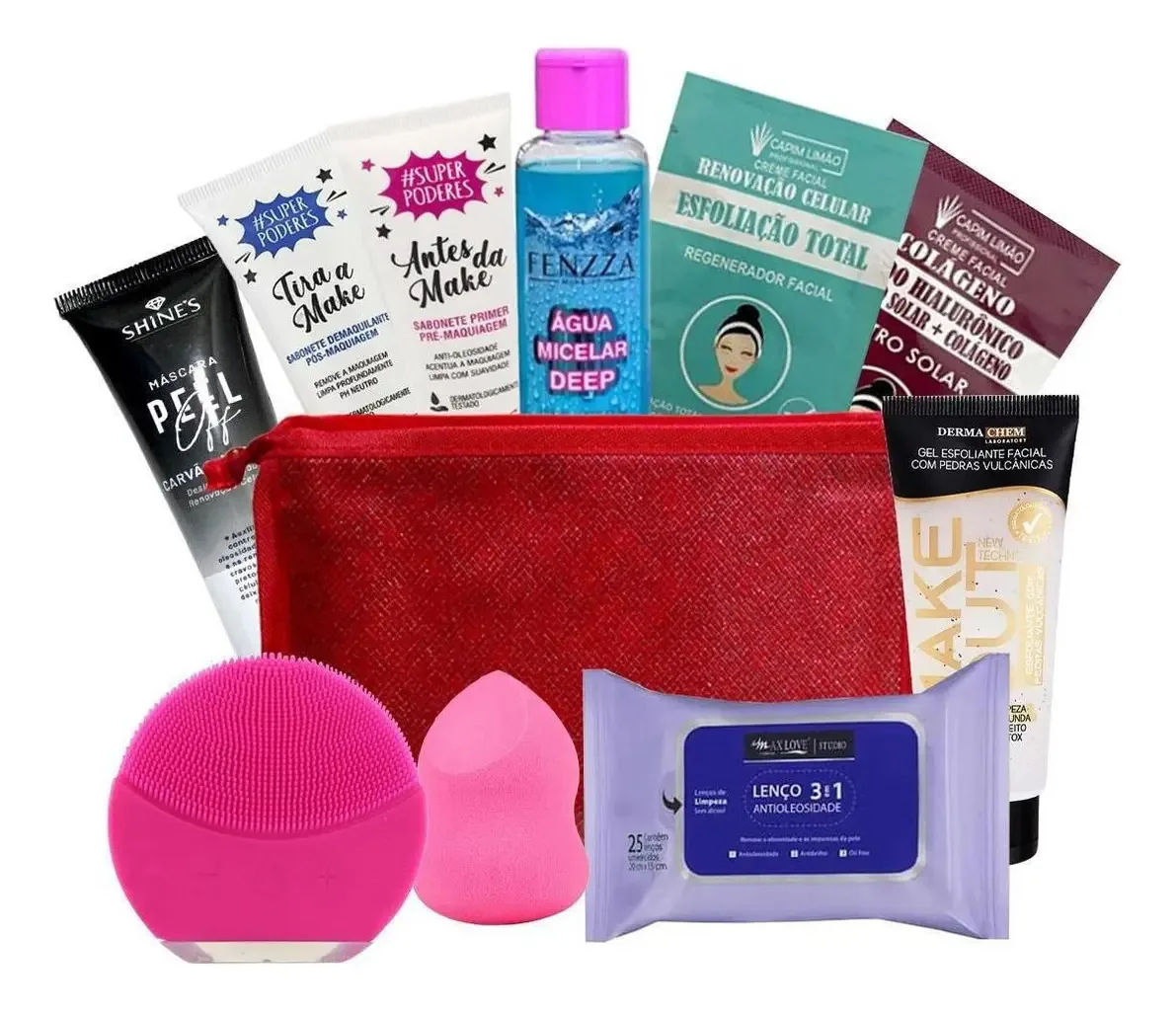 Kit Anti Idade Cuidado Facial Profissional Limpeza De Pele