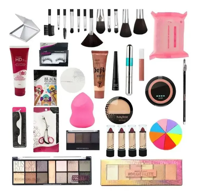 Kit Maquiagem Completa Profissional Super Essencial Pk70-2 Cor Pele Parda