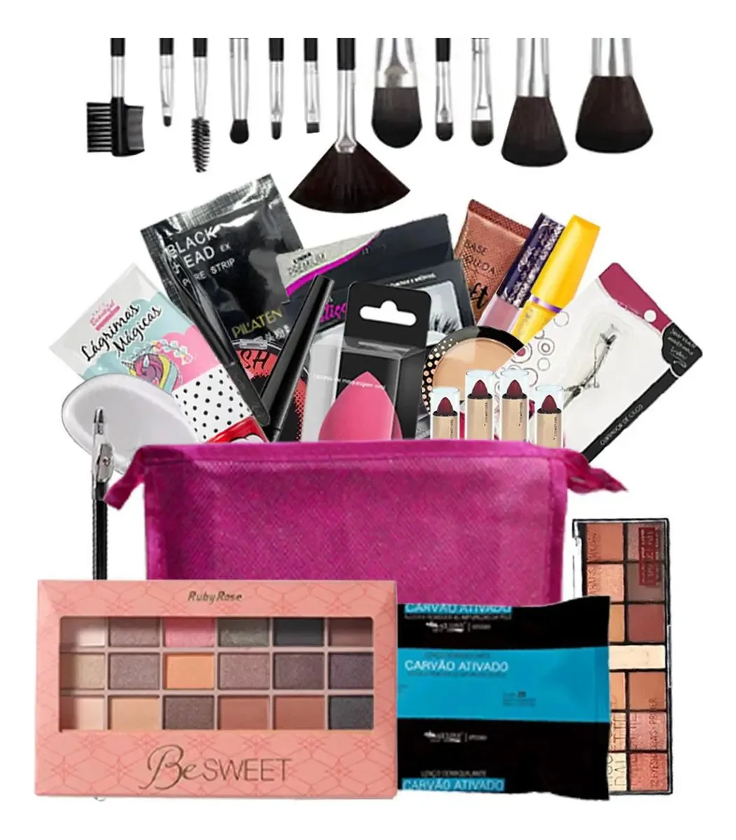 Kit Maquiagem Completo Profissional Bz02-1 - Pele Branca