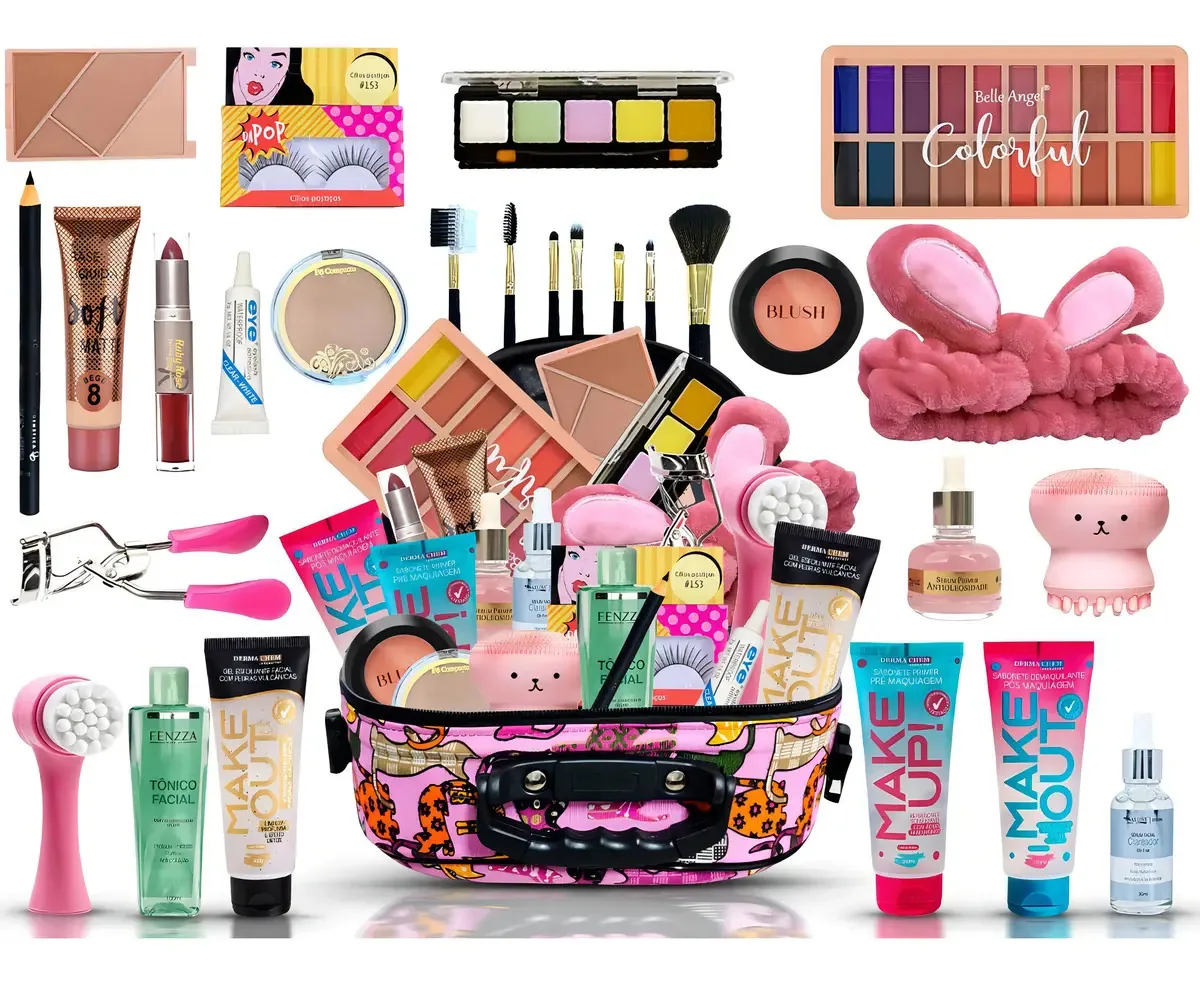 Kit De Maquiagem Completa + Itens Skincare - Pele Branca