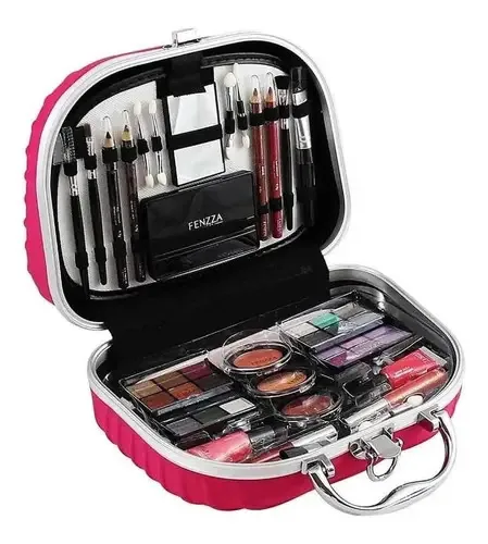 Maleta De Maquiagem Profissional Fz60005 Rosa-fenzza