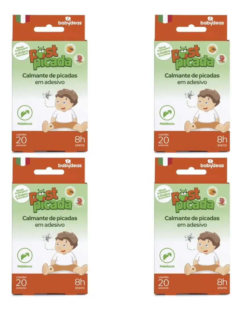 4 Post Picada - Calmante De Picadas Em Adesivo 20un Babydeas