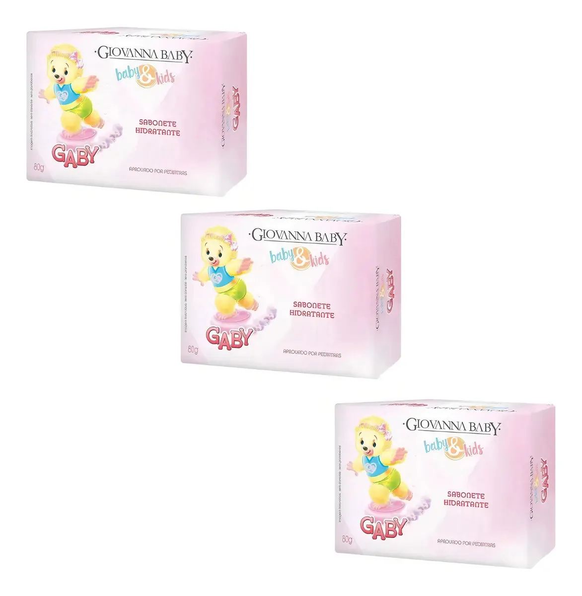 3 Sabonetes Hidratante Baby & Kids Gaby -80g - Giovanna Baby