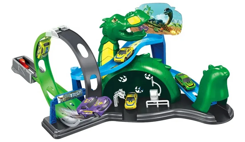 Pista Dinossauro Grande Folia Imports Corrida Infantil Brinquedo