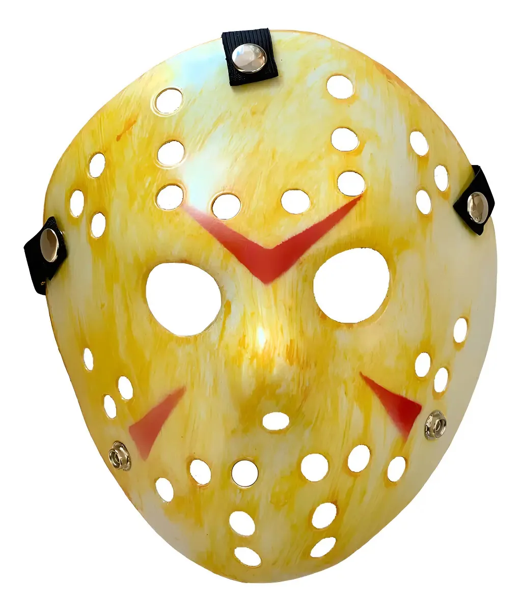 Máscara De Halloween Amarelada Terror Festa Cosplay