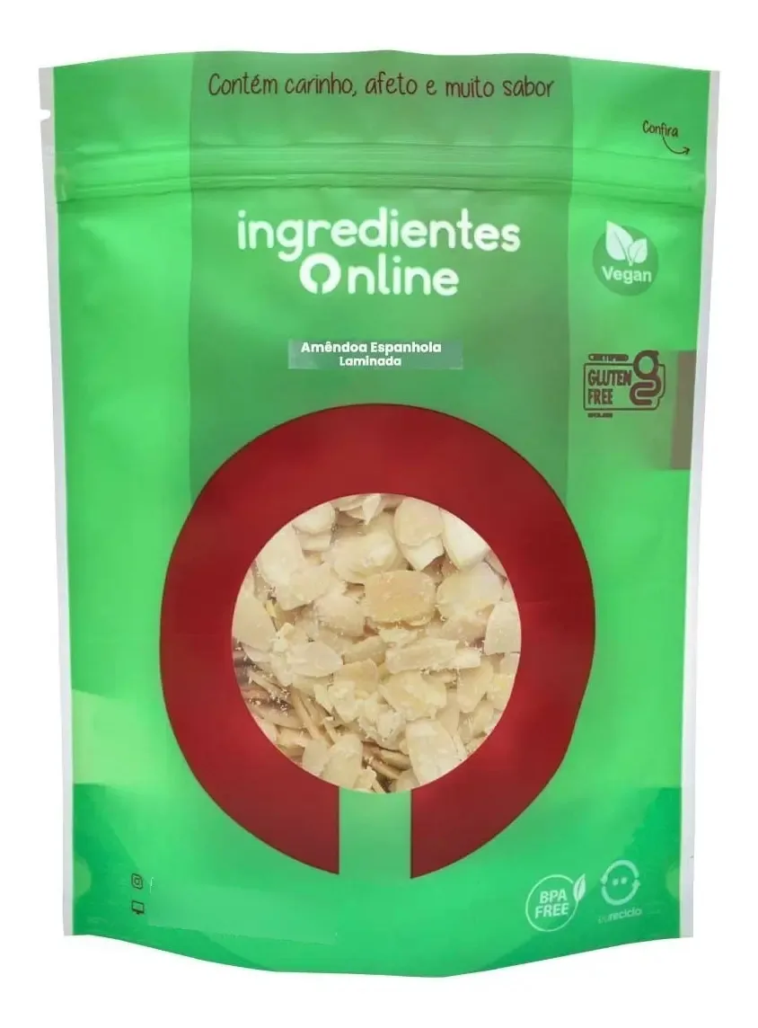 Amêndoa Espanhola Laminada Premium Ingredientes Online 1kg