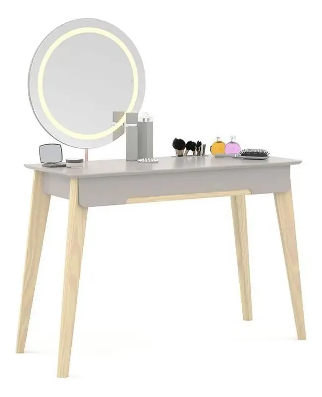 Penteadeira Tifanny Cinza Natural Com Led Matic