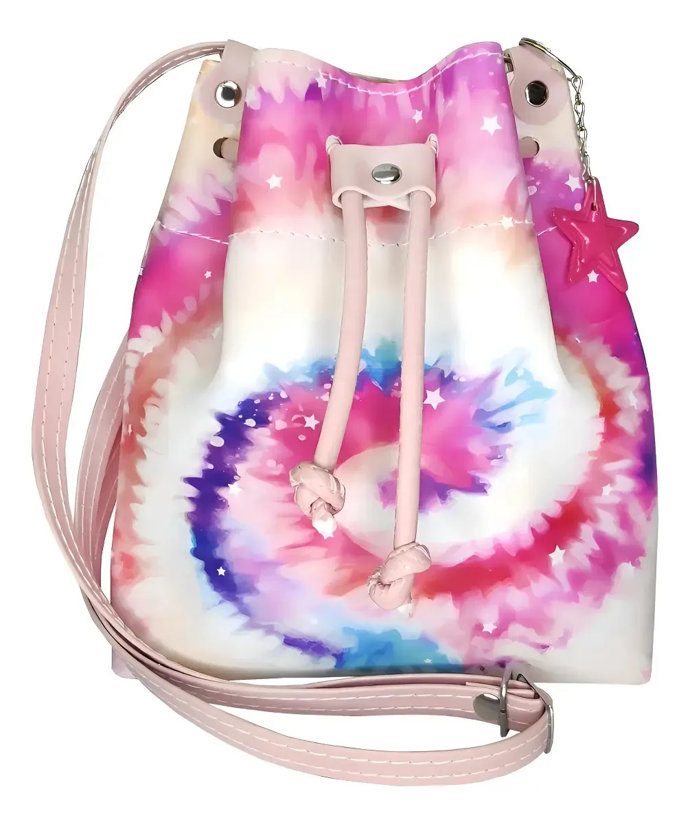 Bolsa Infantil Saco Tie Dye Estrelas Branca Magicc Bolsas