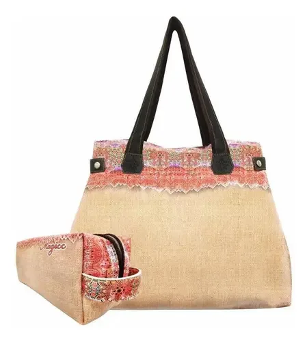 Bolsa Feminina e Necessaire Estampa Indiana Magicc Bolsas BN-164