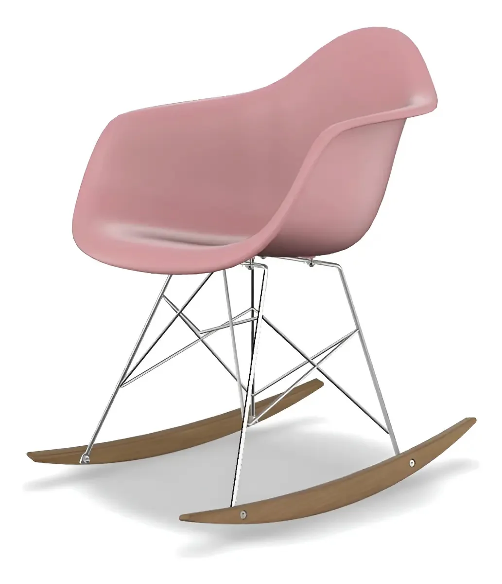 Cadeiras Eames Arm Balanço Rosa