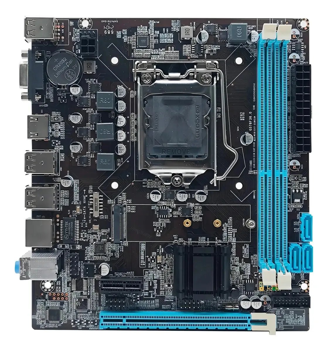 Placa Mãe Para Processadores Intel Yon H61, Lga1155, Ddr3