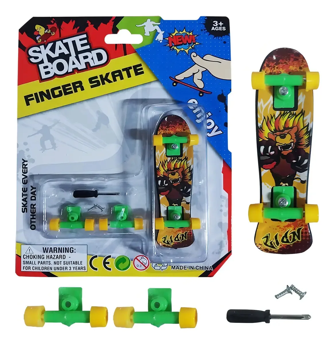 Skate De Dedo Com Acessórios - Plástico Pvc - 30g