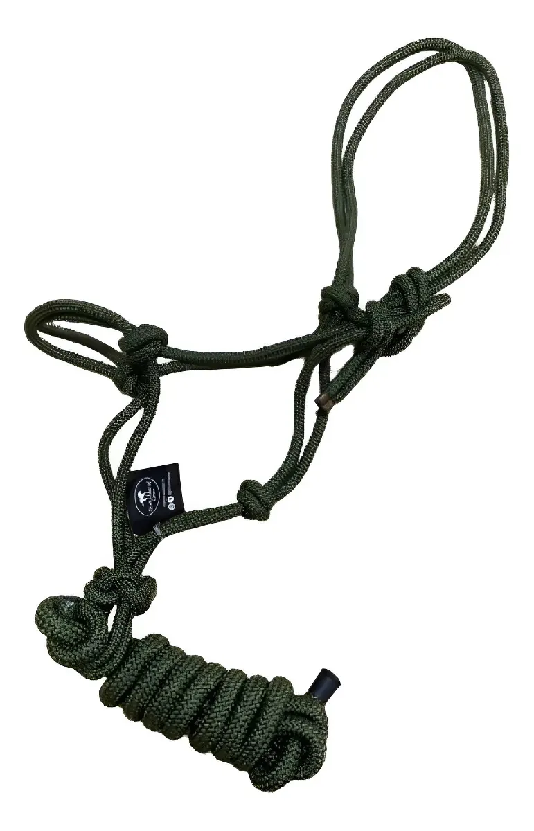 Cabresto Com Cabo Para Cavalos - Boots Horse Cor Verde Militar