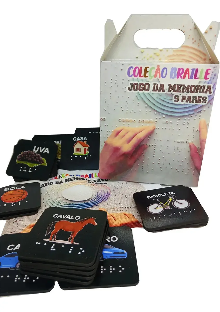Jogo Da Memória Inclusivo Em Braille 9 Pares Acessibilidade