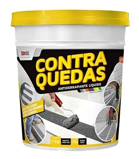 Antiderrapante Líquido Contra Quedas Cinza Médio 4kg