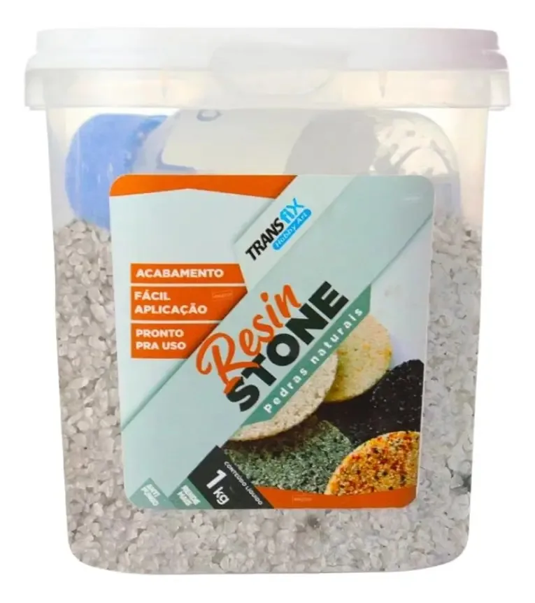 Efeito Pedras Naturais Resin Stone Hobby Art 1kg - Transfix Cor Casa Blanca