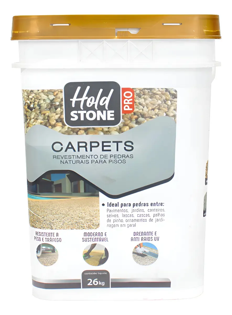 Carpets Pedras Decorativas Naturais Hold Stone 26kg 4 Mm 8 Mm Âmbar