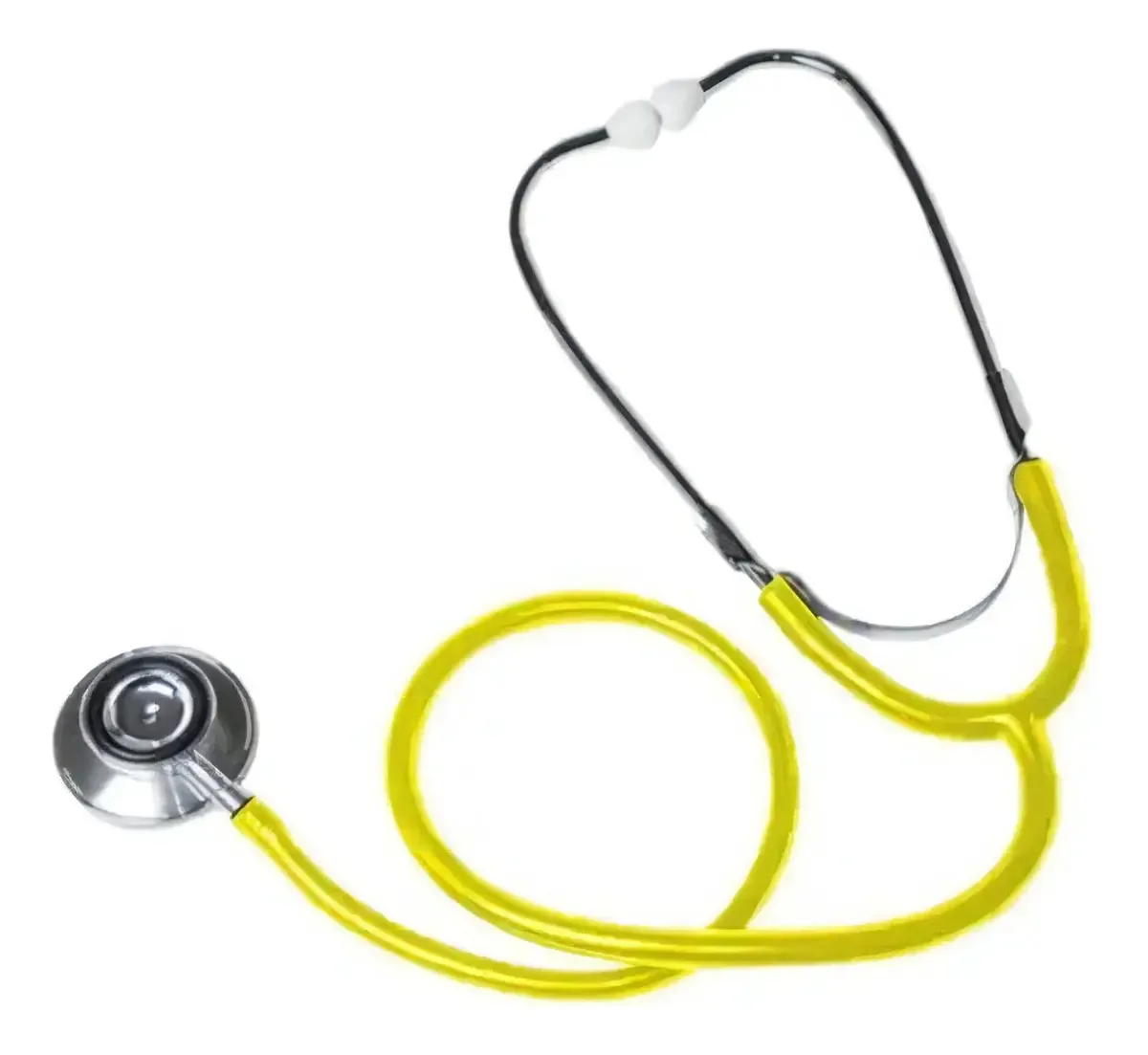 Estetoscópio Duplo Solidor Amarelo Aço Inoxidável Diagnóstico Clínico