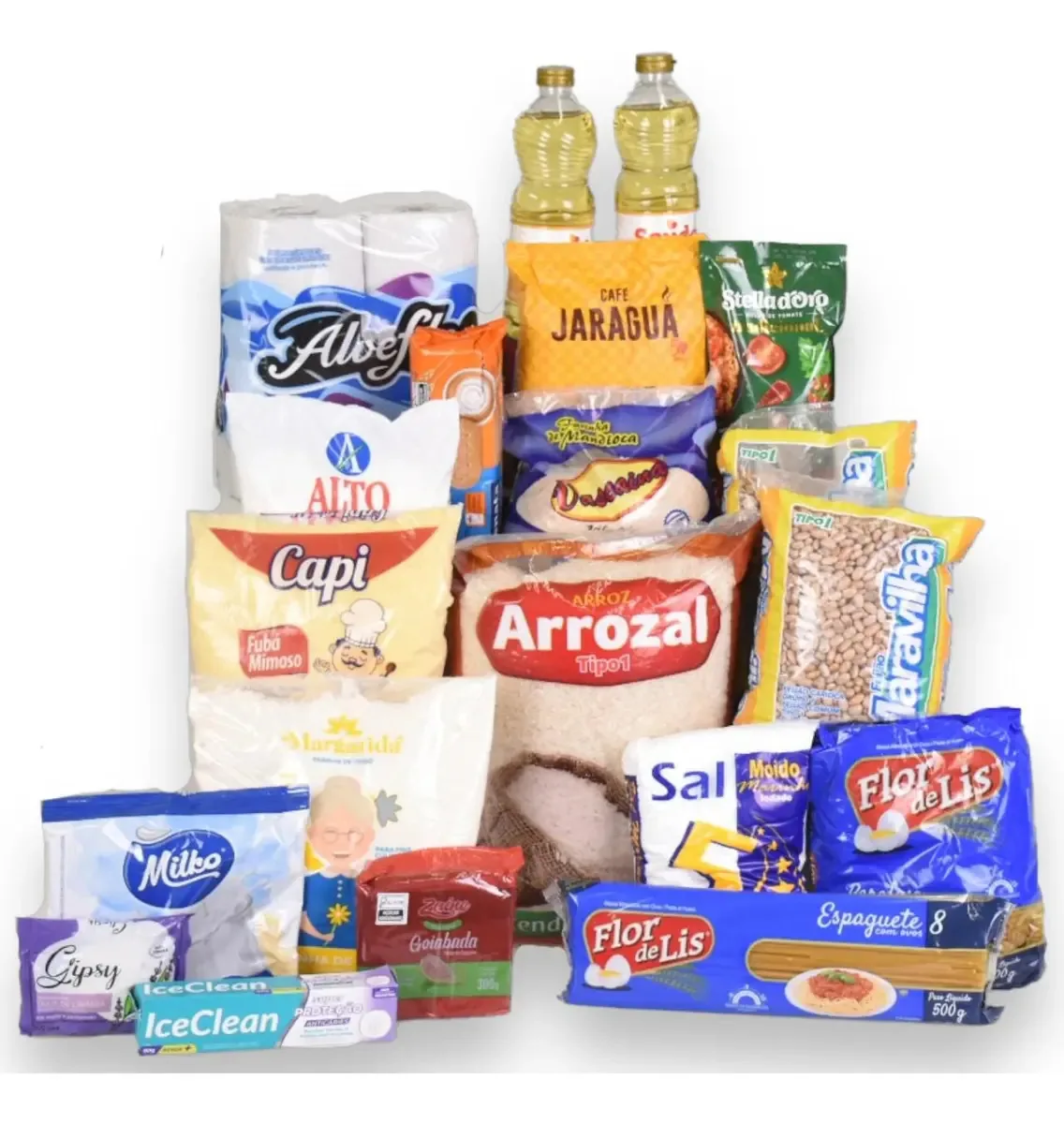 Cesta Basica Alimentos Higiene Completa De Qualidade Familia