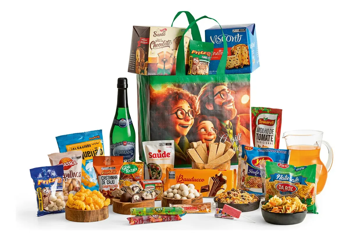 Cesta Natal Presente Final Ano Plus Empresa Familia 28 Itens