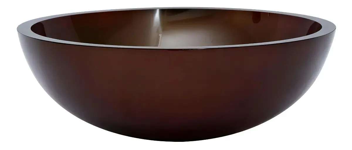 Cuba De Vidro Para Banheiros E Lavabos 35 Cm Marrom