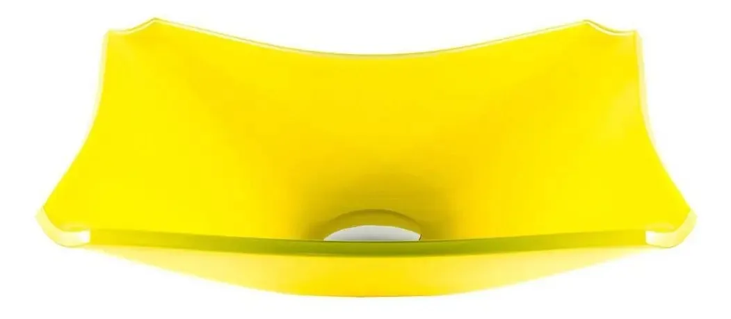 Cuba Para Banheiros E Lavabos De Vidro Retrô 38cm Acabamento Brilhante Cor Amarelo