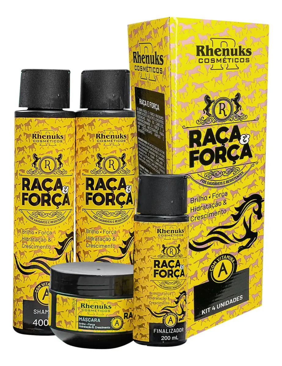 Kit Capilar Raça E Força 400ml Rhenuks
