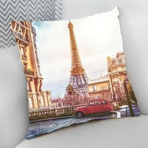 Almofada Decorativa 25 X 25 Cm Mapas E Viagens, Paris