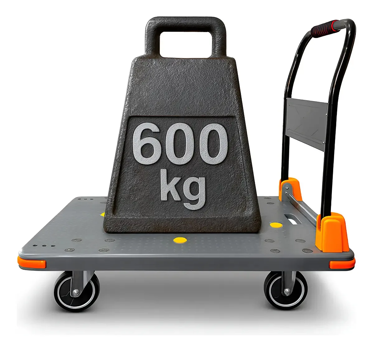 Carrinho Plataforma Transporte Carga Reforçado Dobrável 600k
