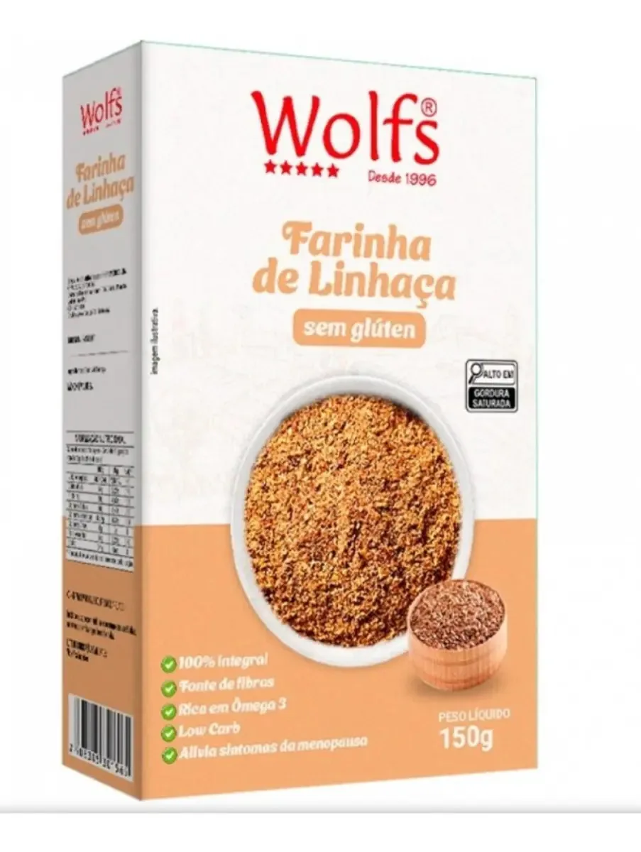 Farinha De Linhaça 150g Wolfs