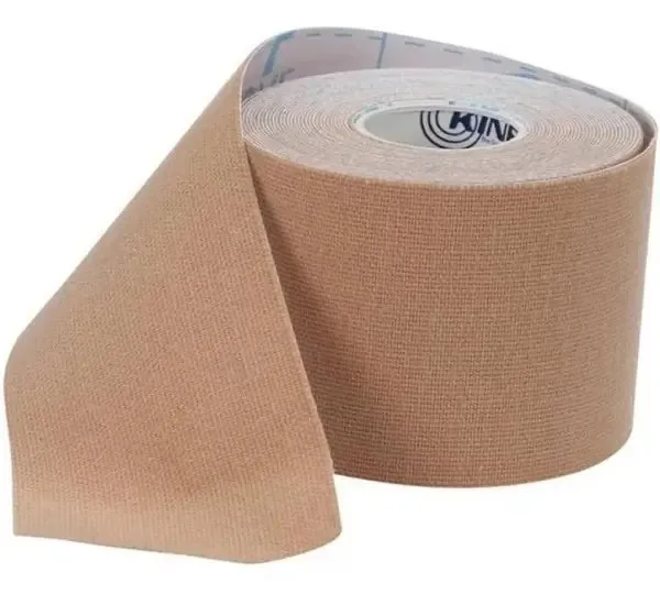 15 Fitas Kinésio Tape Sport Soft Bége Máximo Conforto 5mx5cm