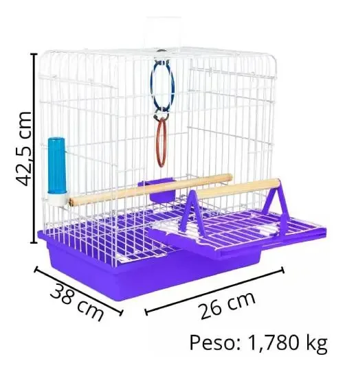Ventura Jel Plast Gaiola Calopsita Junior Lilas R747