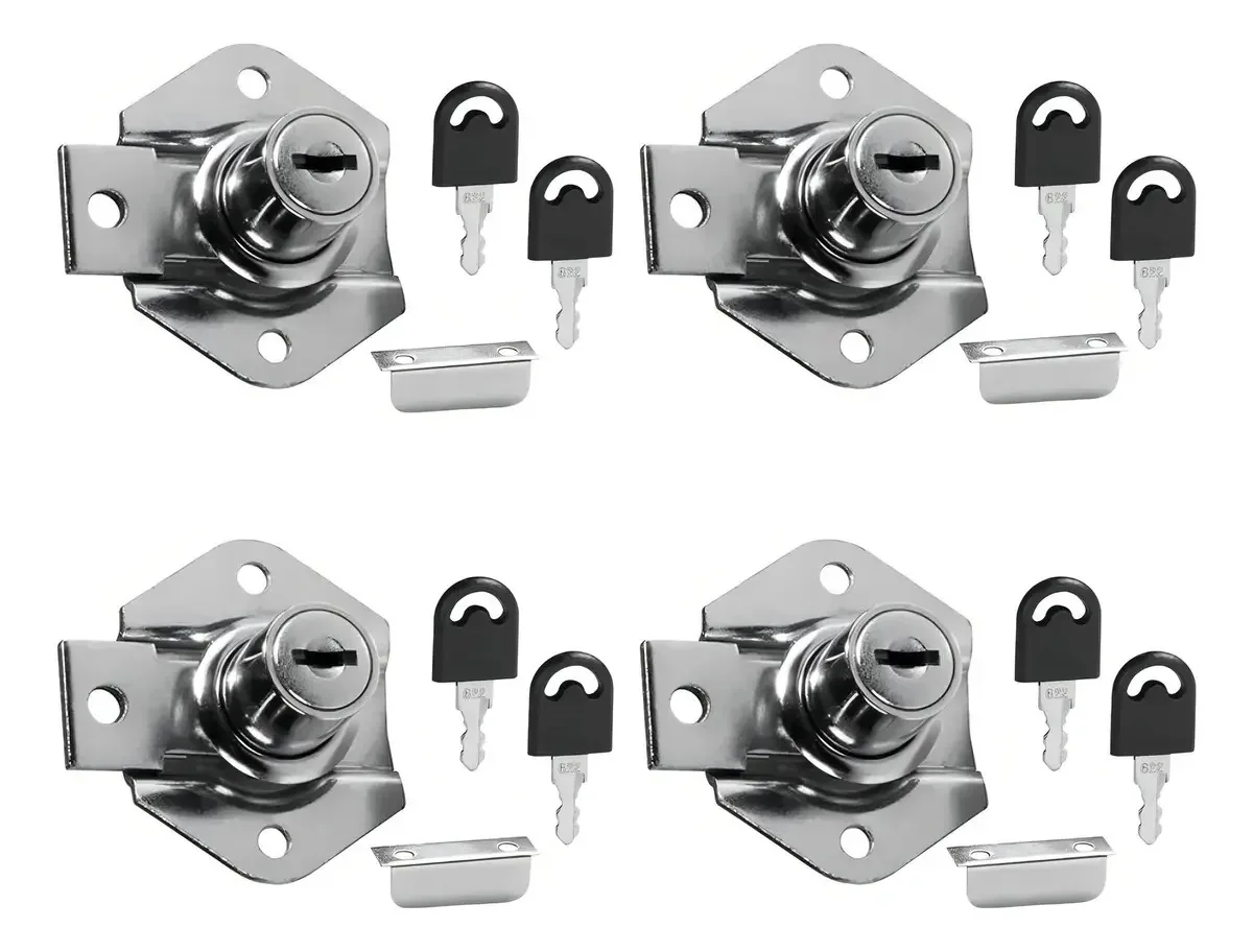 Fechadura Simples Gaveta Porta 22mm Cromado Tambor Curto Máxima Ferragens