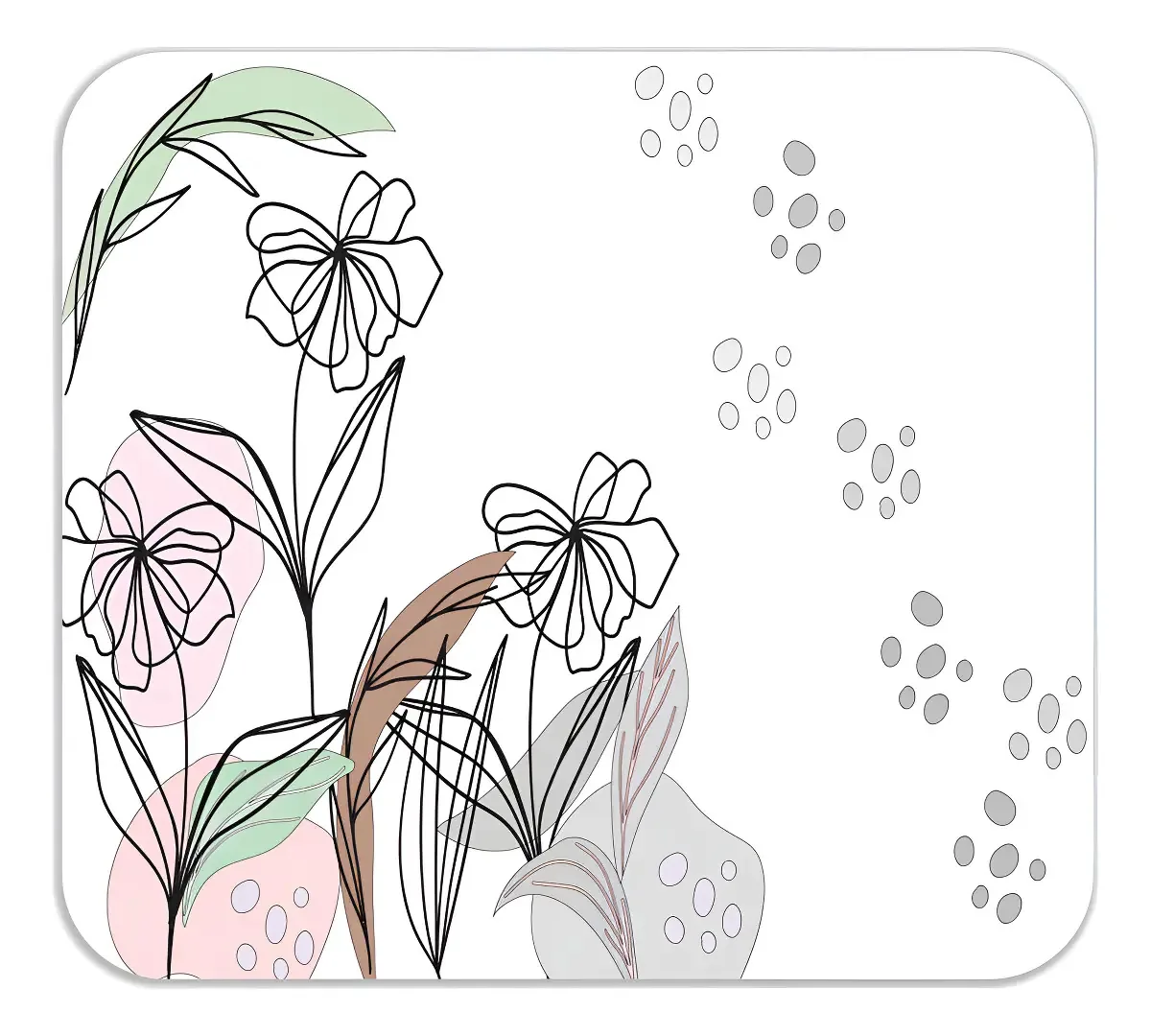 Adesivo Antiderrapante Banheiro 50x45cm Flores Modernas Lavável