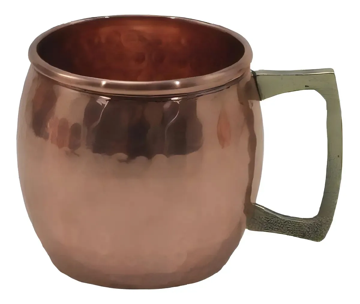 Caneca Moscow Mule Metal Arte Cobre Alça Bronze 450ml