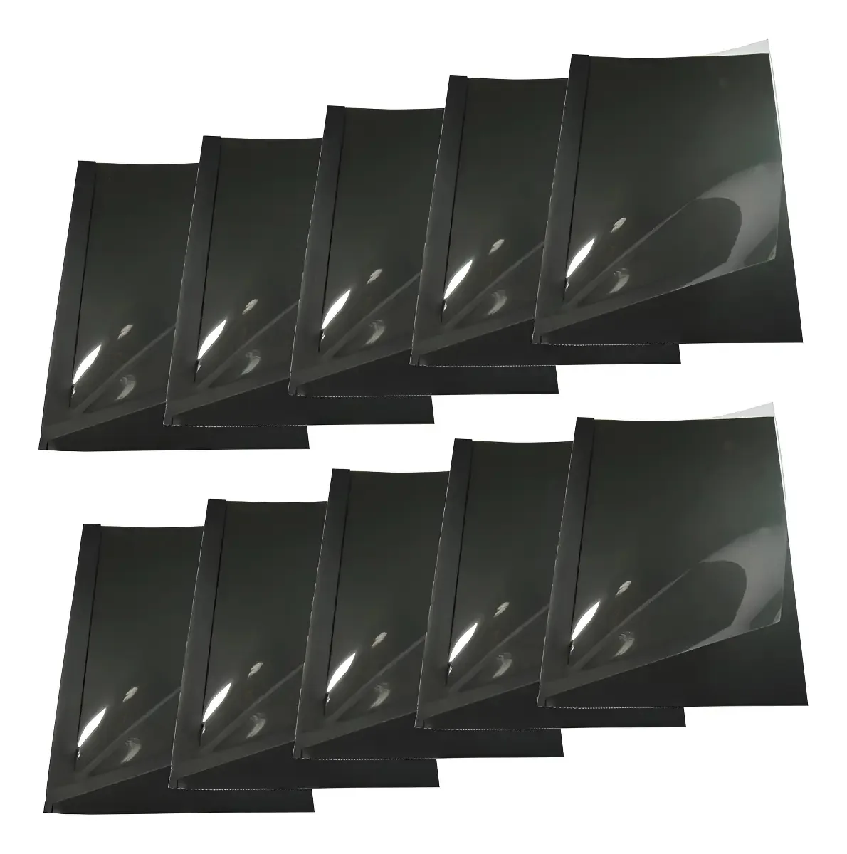 Kit 50 Capas para Encadernação Térmica A4, Preto, até 350 Folhas