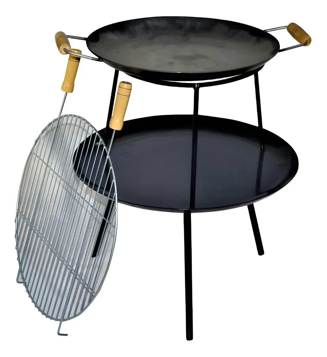 Churrasqueira Externa Redonda 50cm Com Picanheira E Grelha