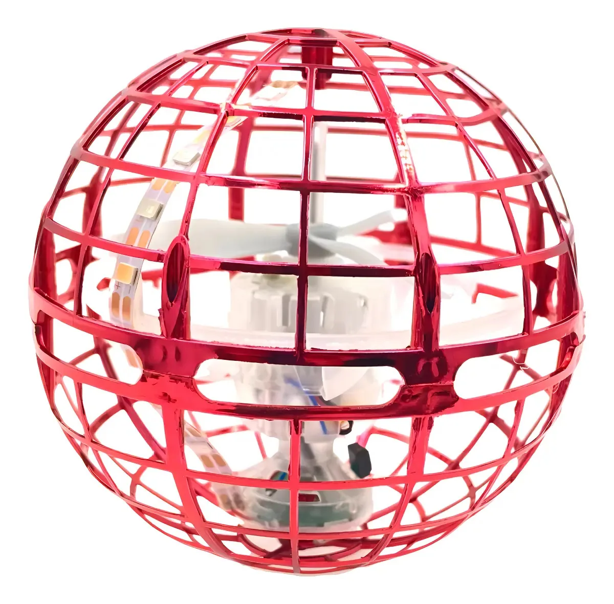 Bola Fidget com Luzes Spinner Flynova Mágica Voadora Vermelha USB