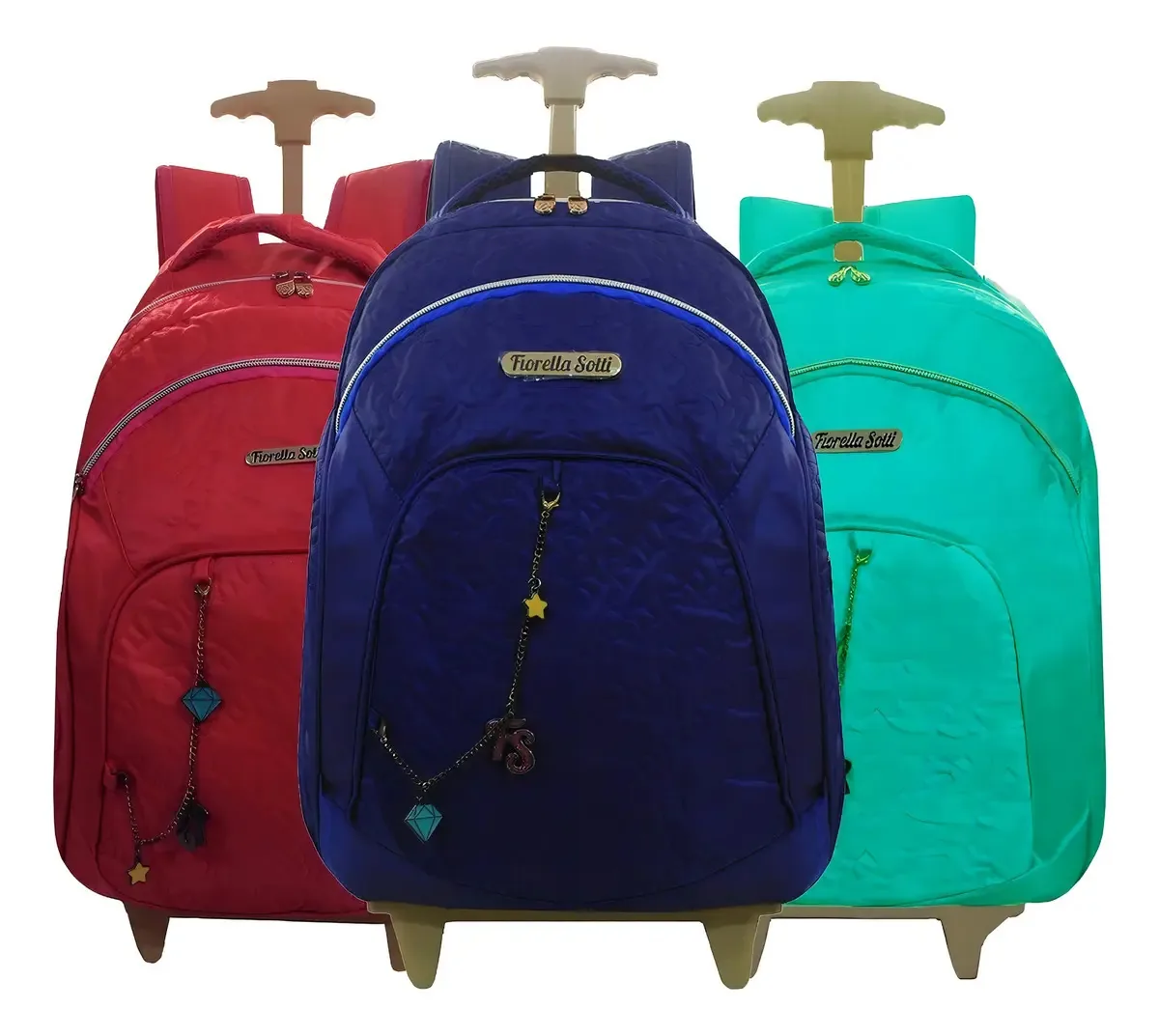 Mochila Bolsa Escolar Menina Escolar Juvenil Rodinhas Grande