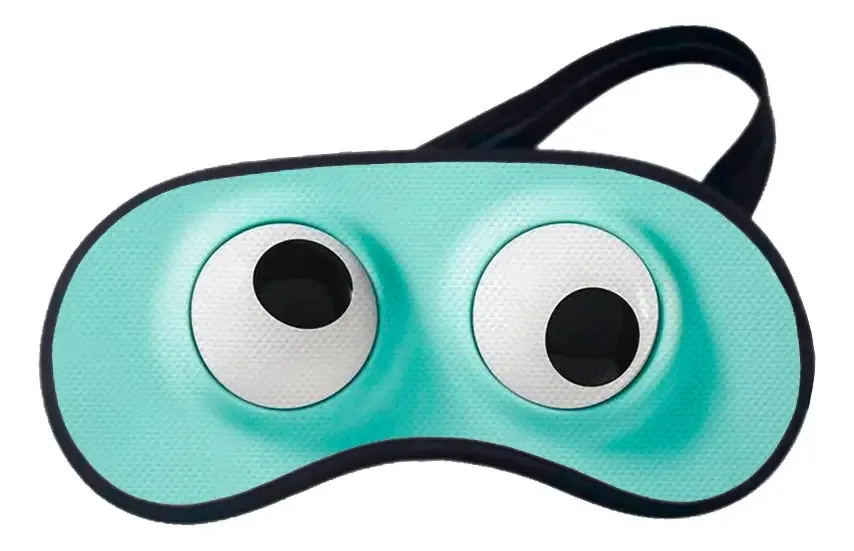 Mascara De Dormir Olhos Arregalados Divertido Cor Estampado Estampado