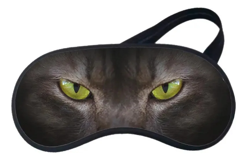 Mascara De Dormir Pet Gato Olho Amarelo