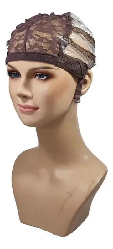 Touca Para Confecção De Peruca Lace Wig Marrom Escuro